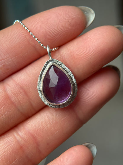 Rose cut Amethyst pendant