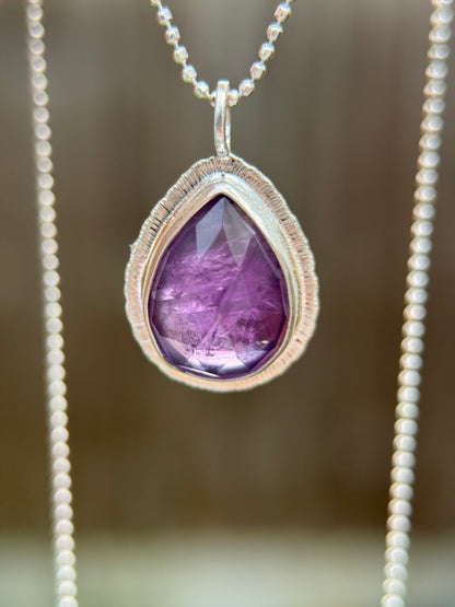 Rose cut Amethyst pendant