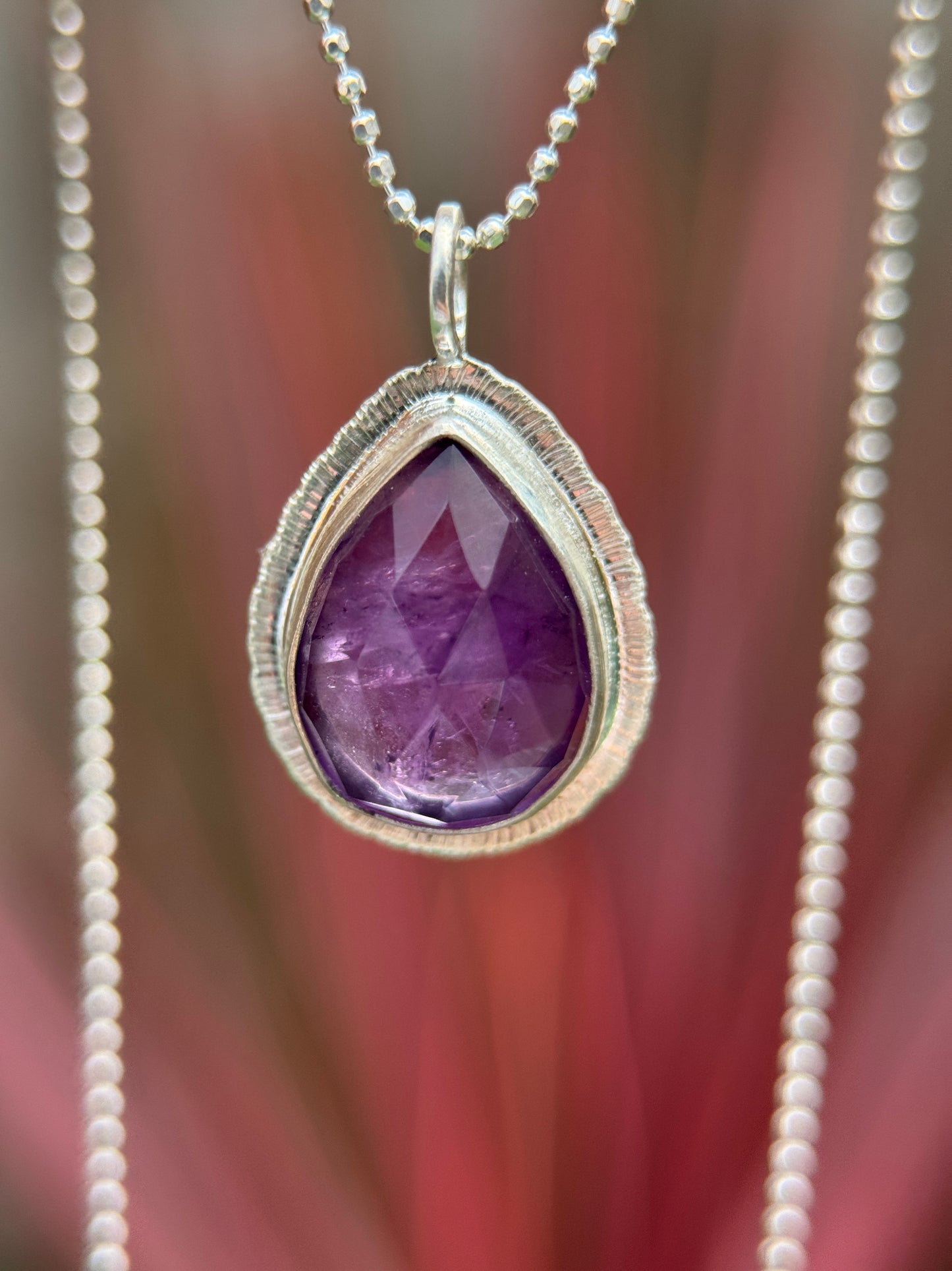 Rose cut Amethyst pendant