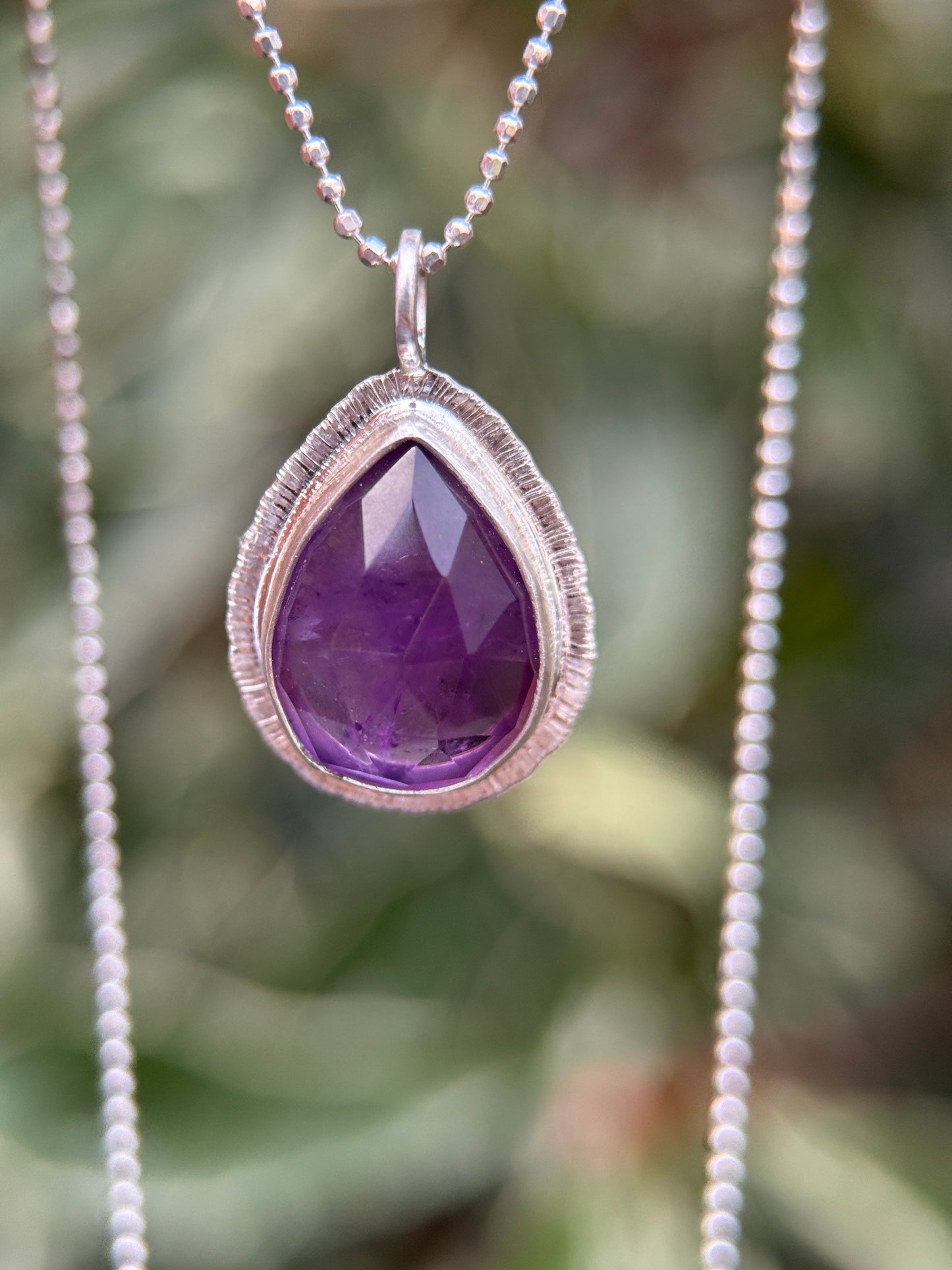 Rose cut Amethyst pendant
