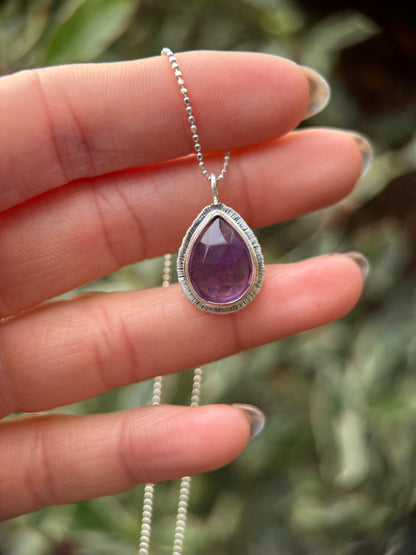 Rose cut Amethyst pendant