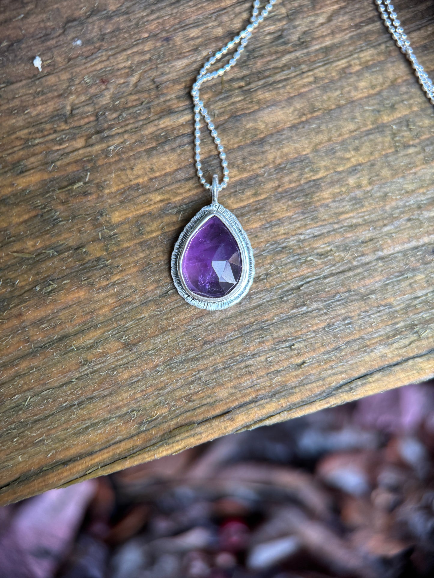 Rose cut Amethyst pendant
