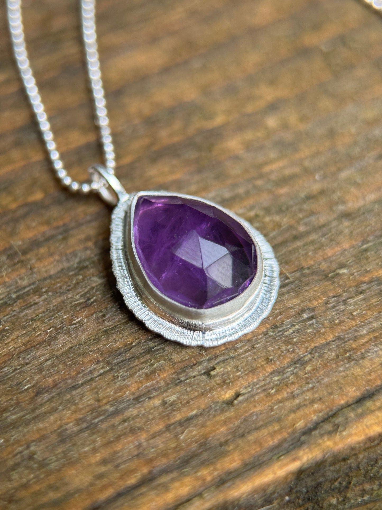 Rose cut Amethyst pendant