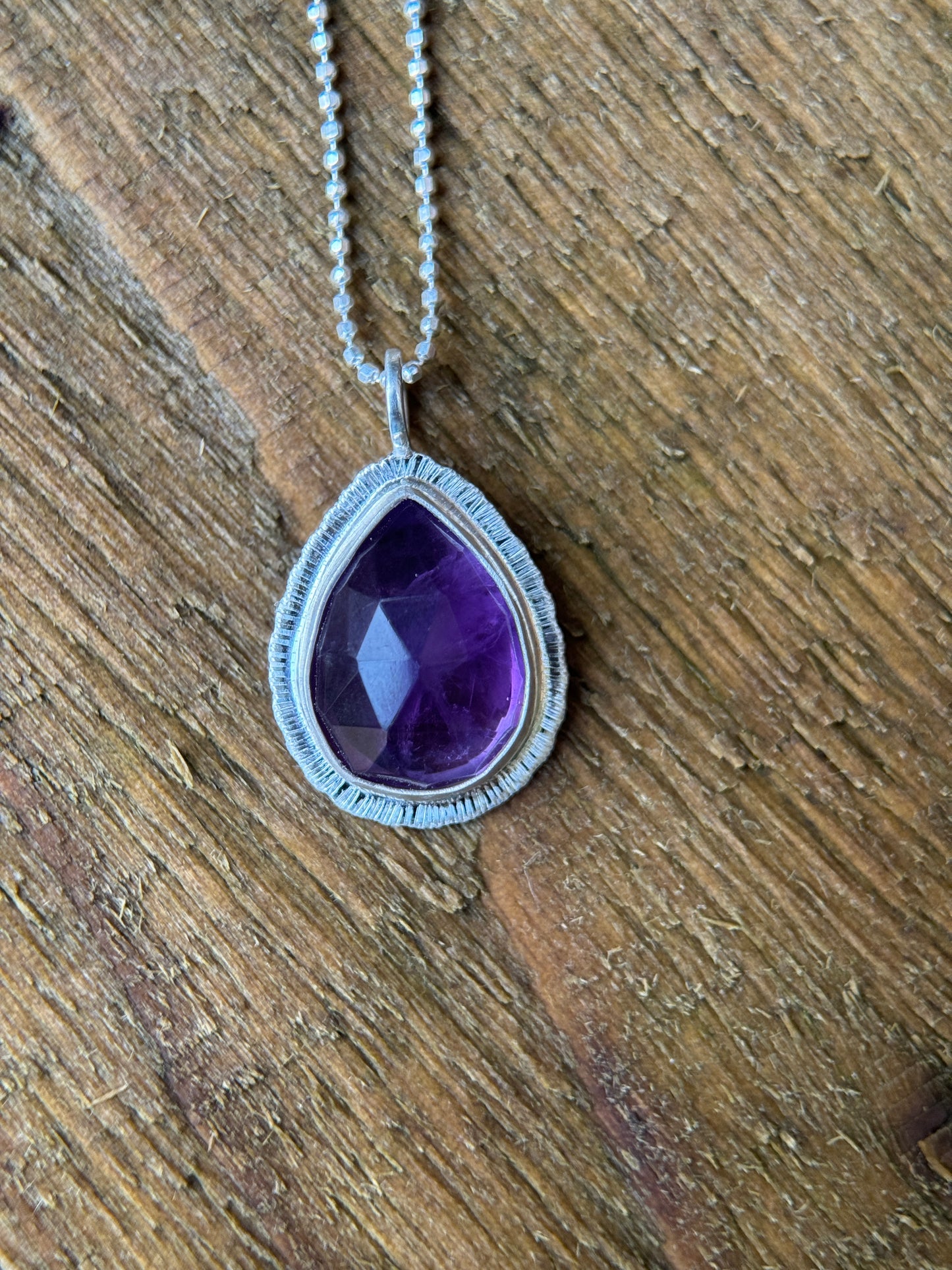 Rose cut Amethyst pendant