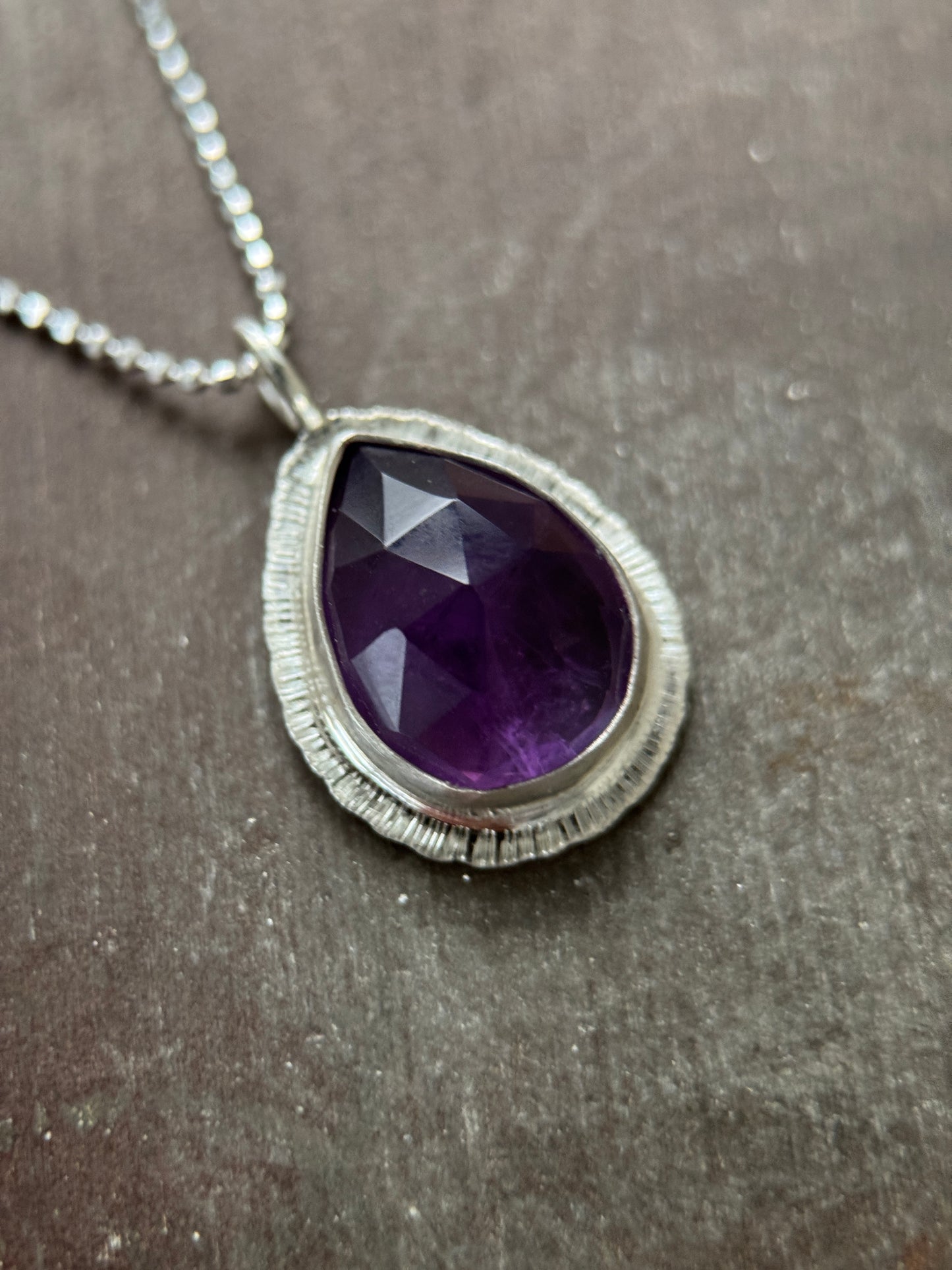 Rose cut Amethyst pendant