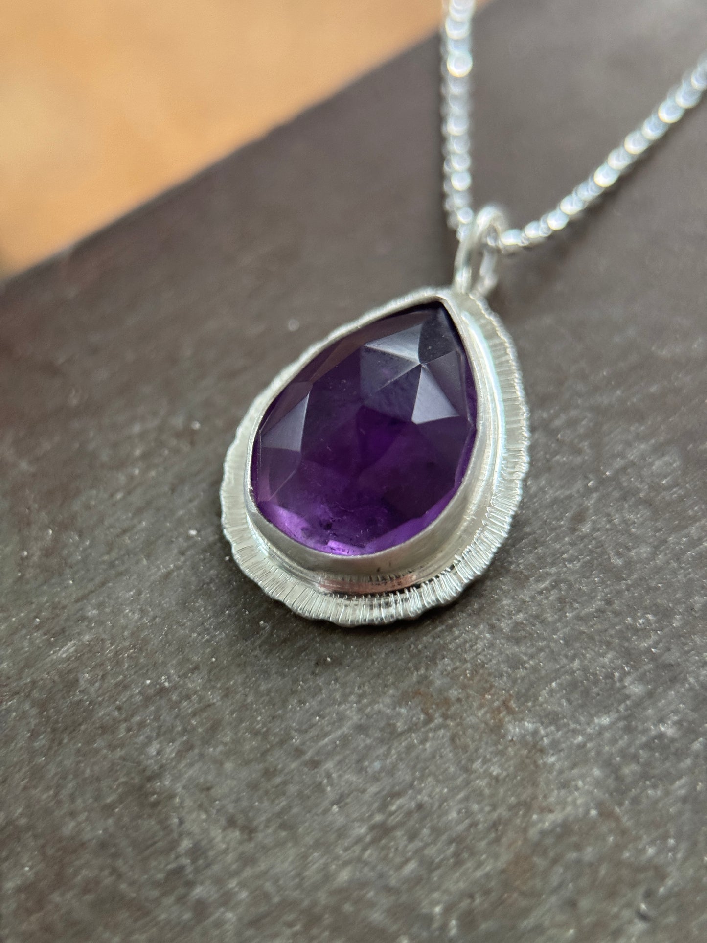 Rose cut Amethyst pendant