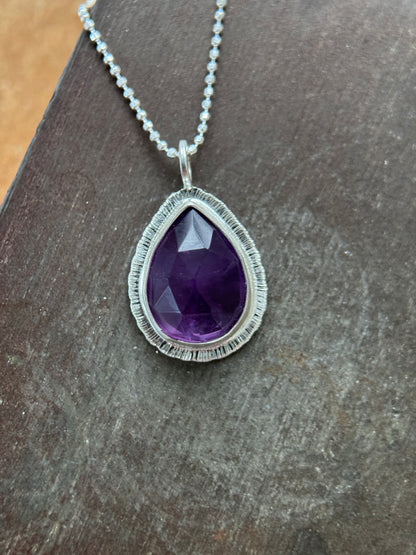 Rose cut Amethyst pendant