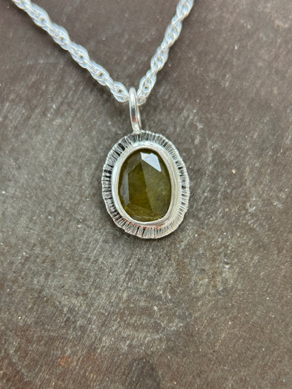 Rose cut Sphene pendant