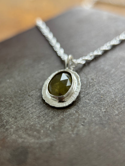 Rose cut Sphene pendant