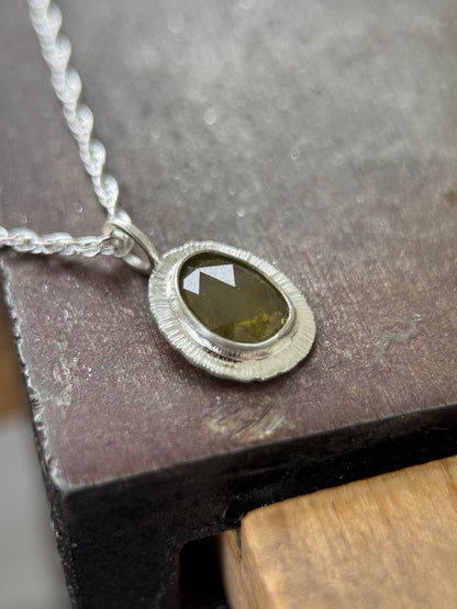 Rose cut Sphene pendant