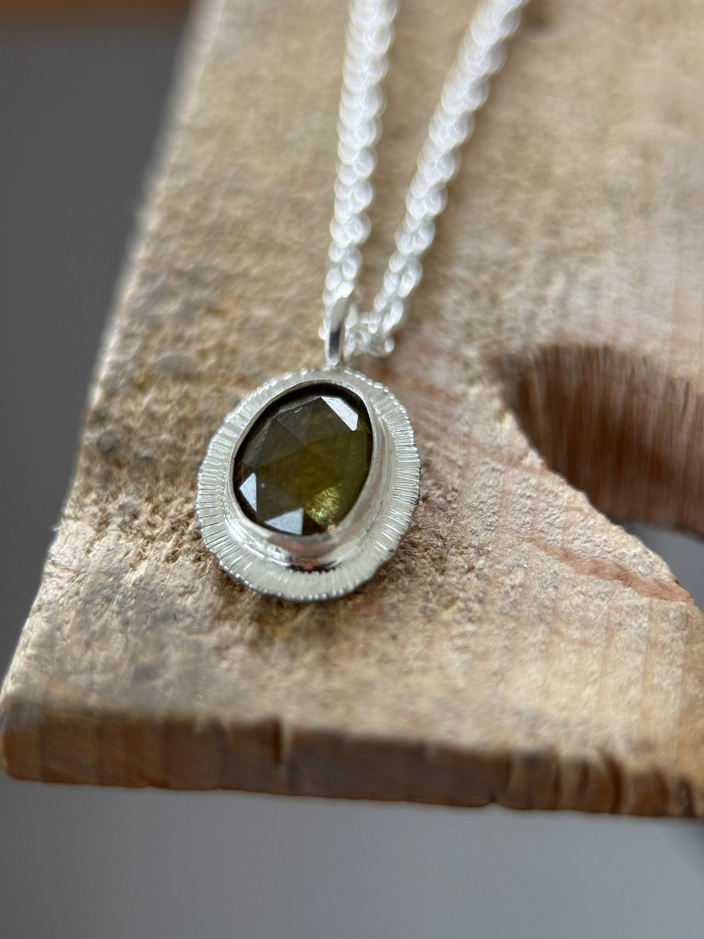 Rose cut Sphene pendant