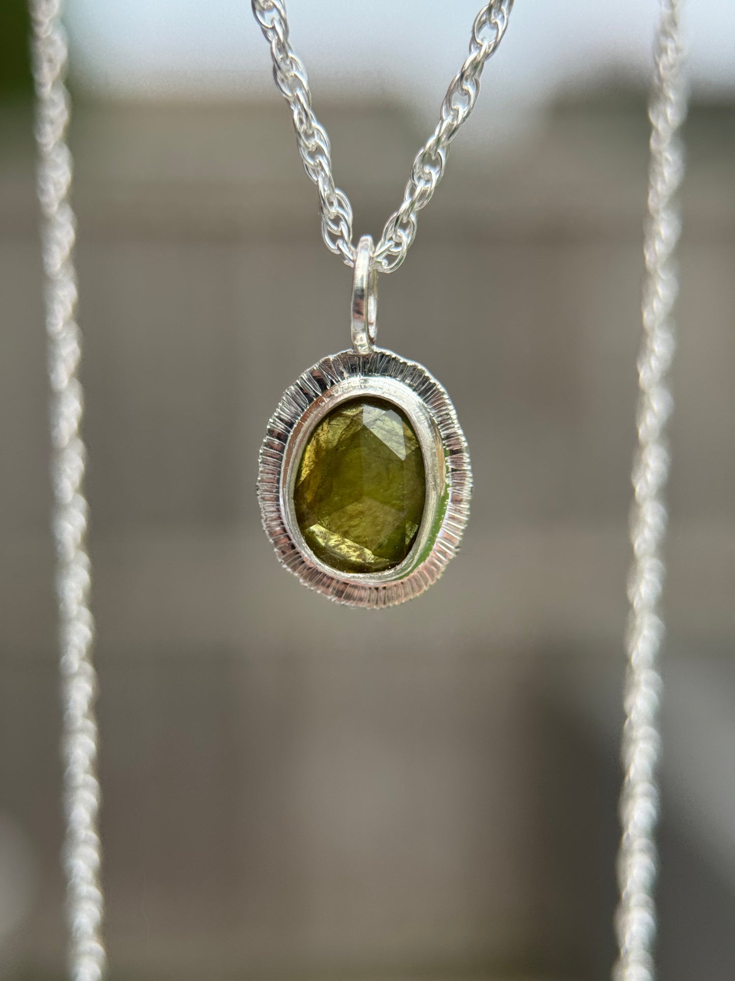 Rose cut Sphene pendant