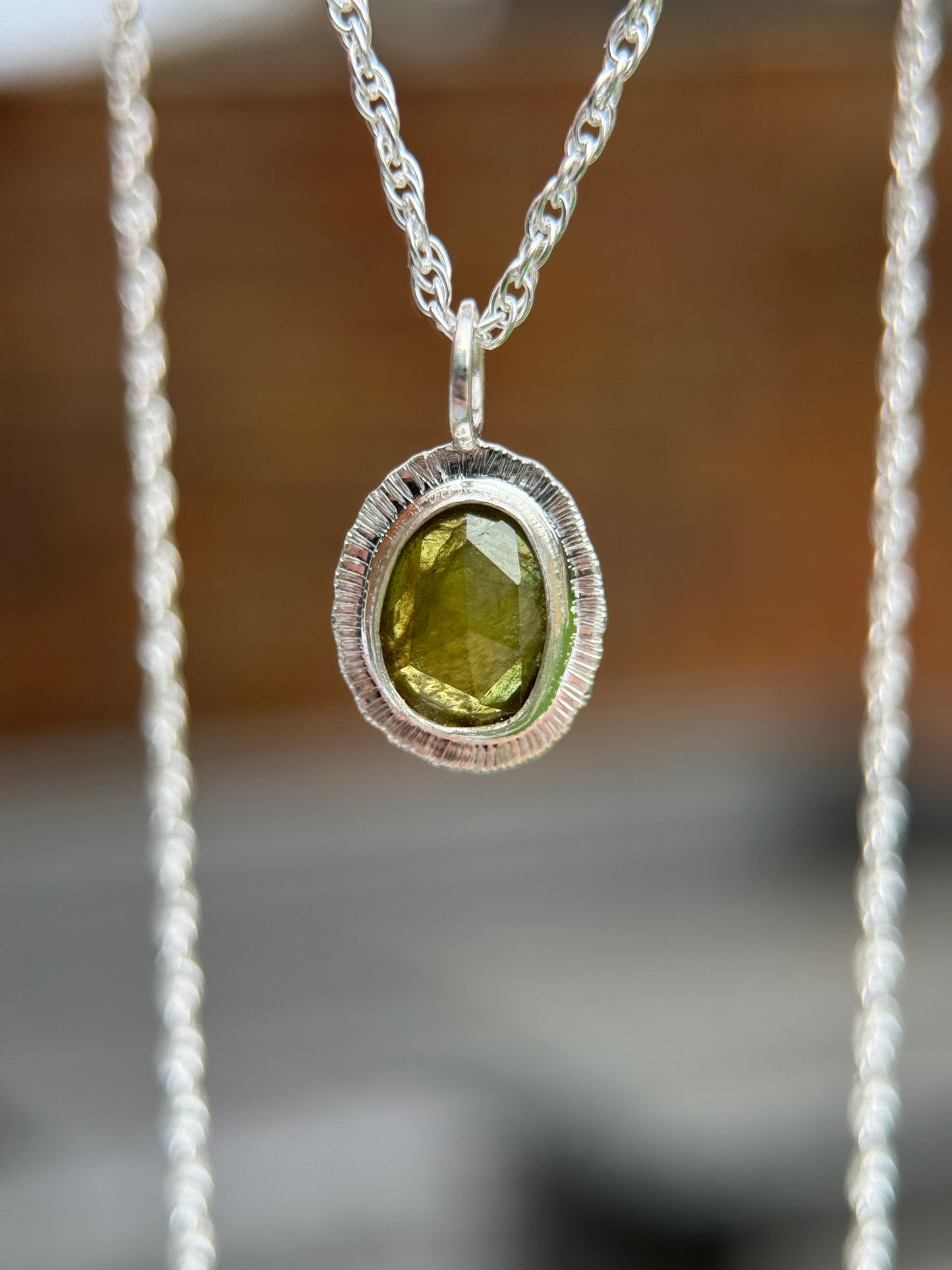 Rose cut Sphene pendant