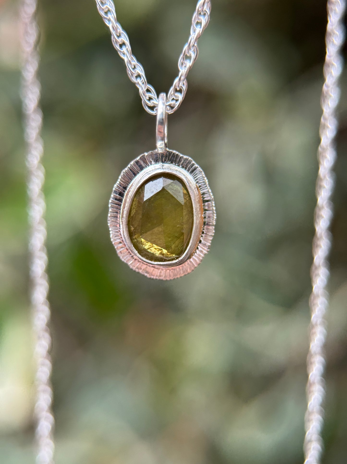 Rose cut Sphene pendant