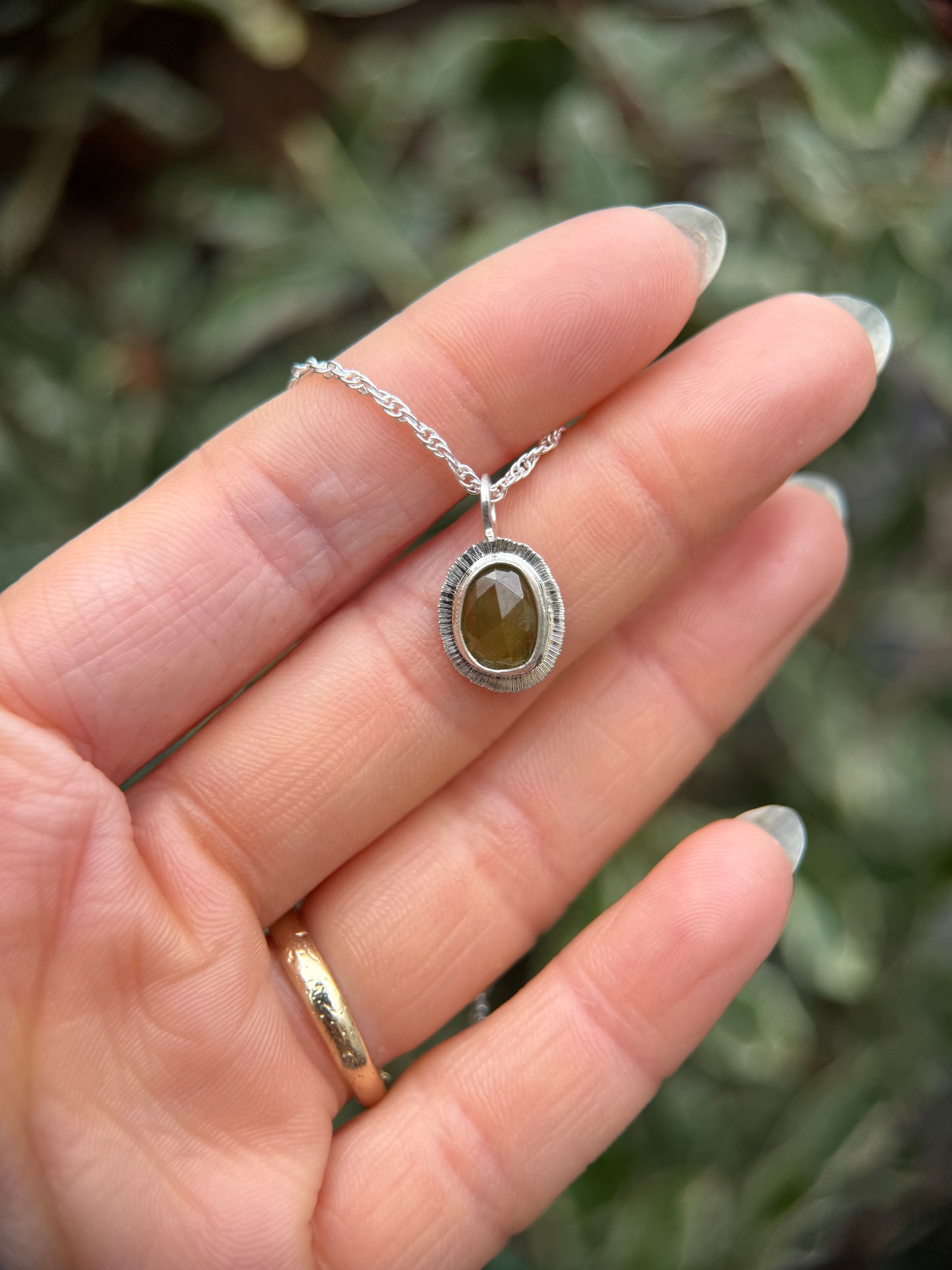 Rose cut Sphene pendant