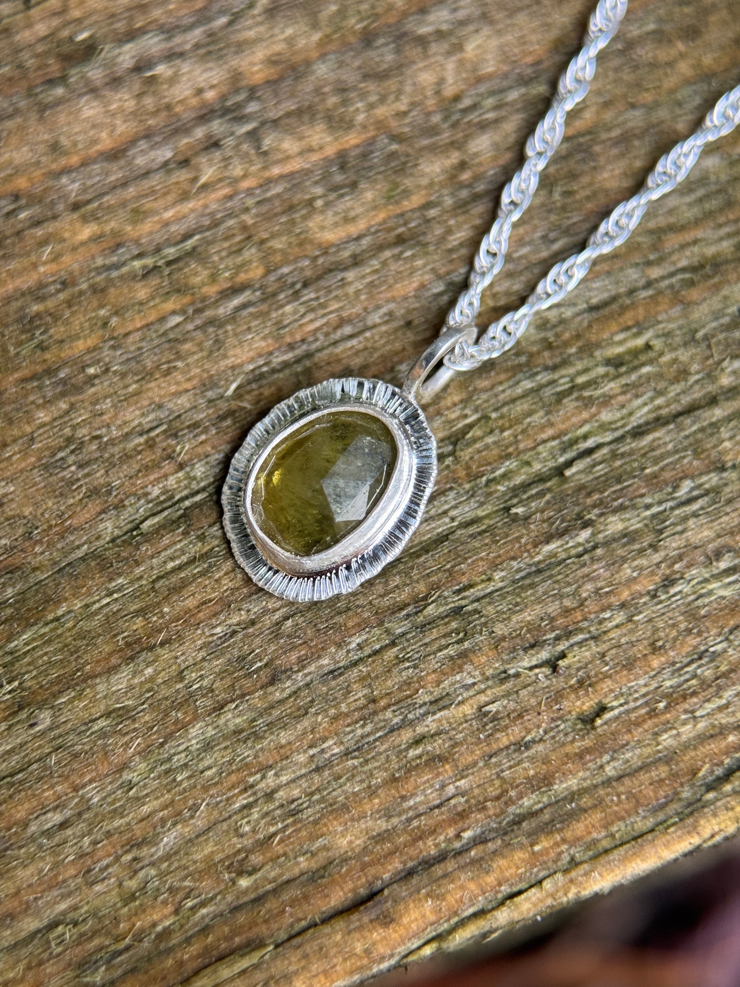 Rose cut Sphene pendant
