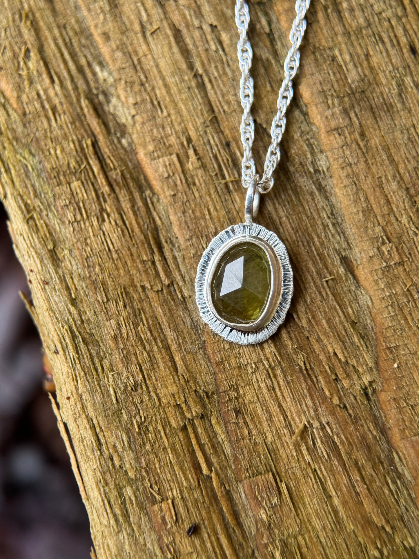 Rose cut Sphene pendant