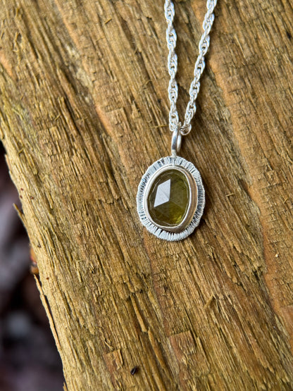 Rose cut Sphene pendant