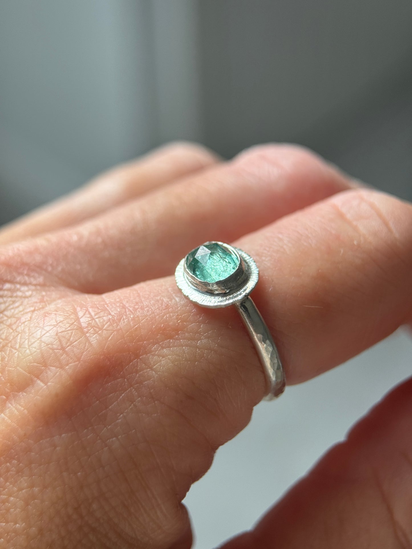 Rose cut Panjshir Emerald ring