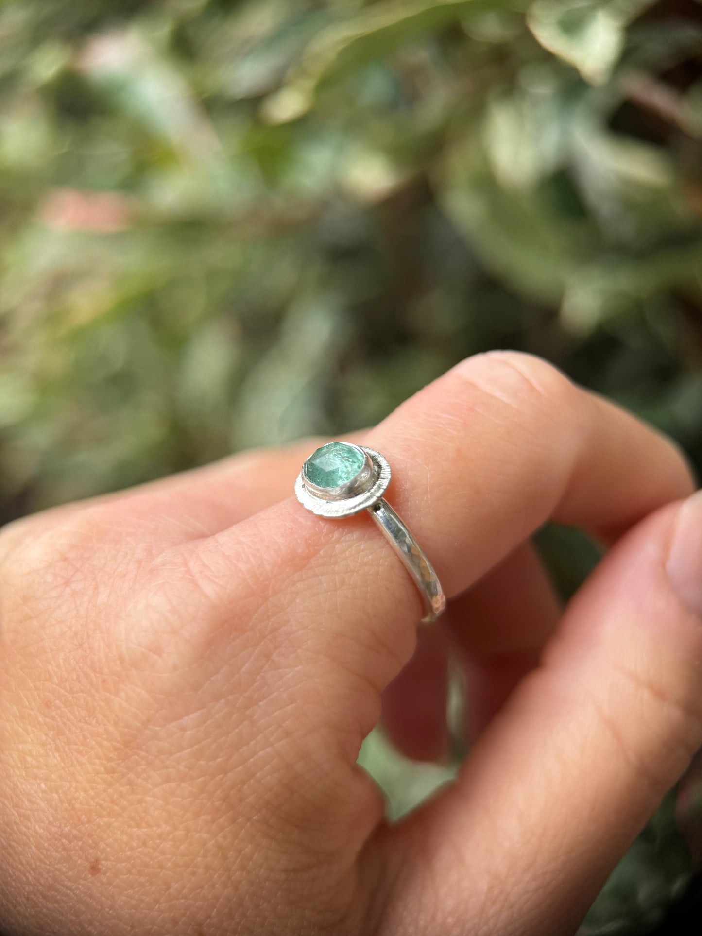 Rose cut Panjshir Emerald ring