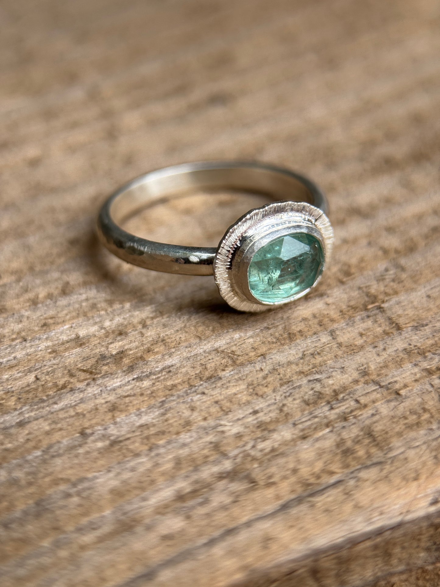 Rose cut Panjshir Emerald ring