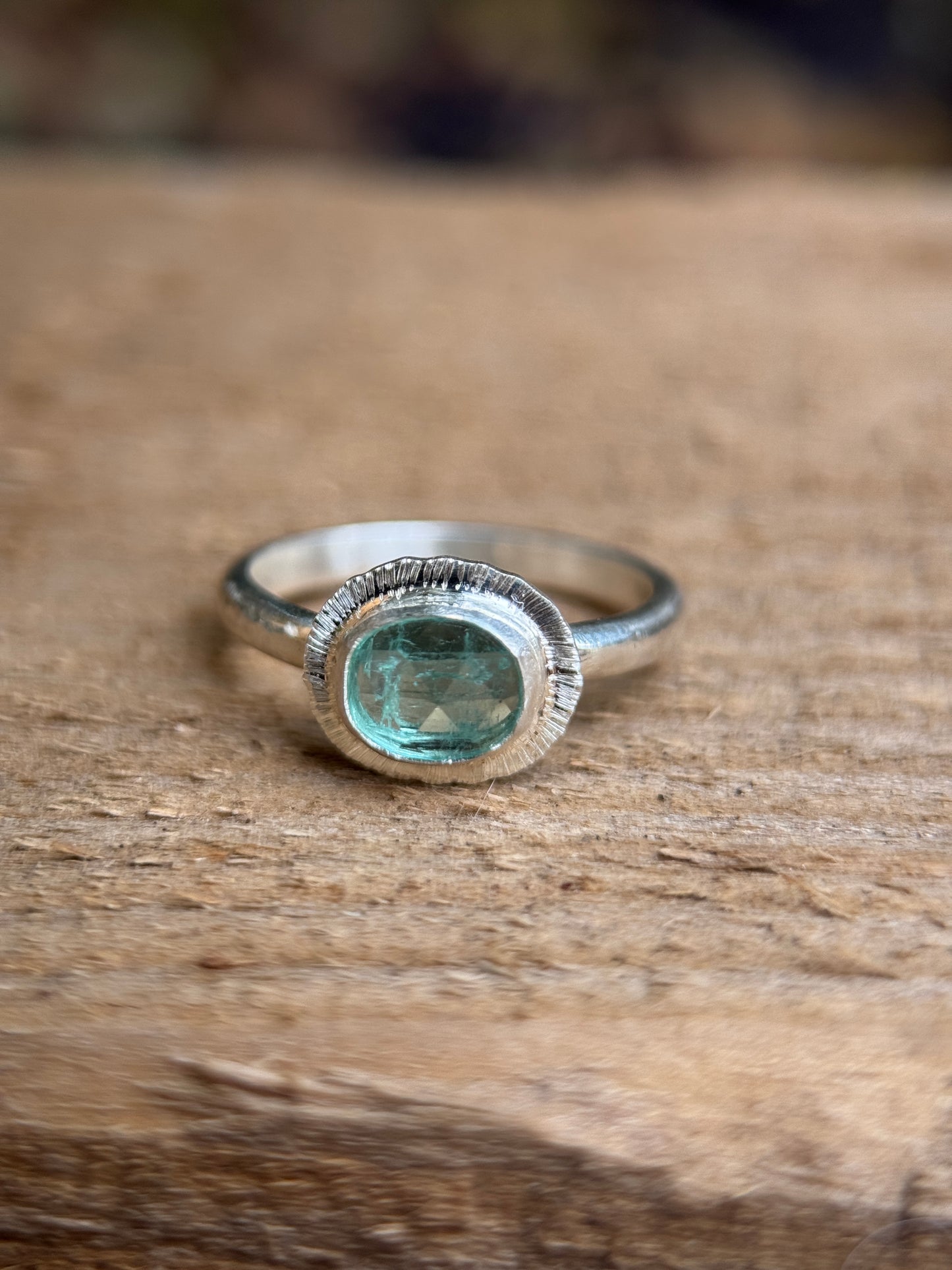 Rose cut Panjshir Emerald ring