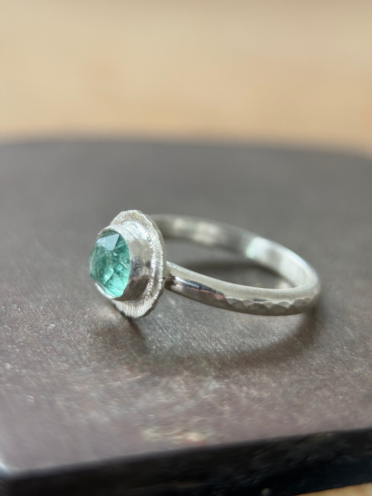Rose cut Panjshir Emerald ring
