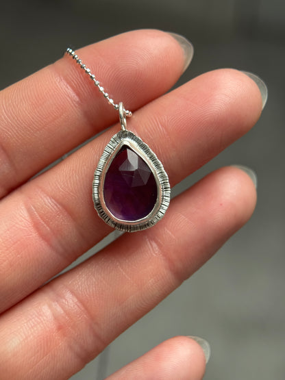 Rose cut Amethyst pendant