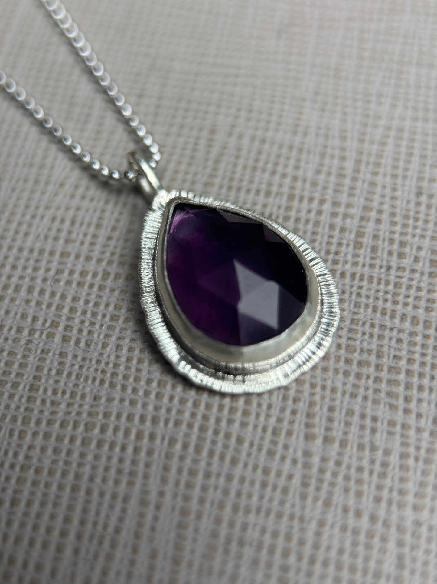 Rose cut Amethyst pendant