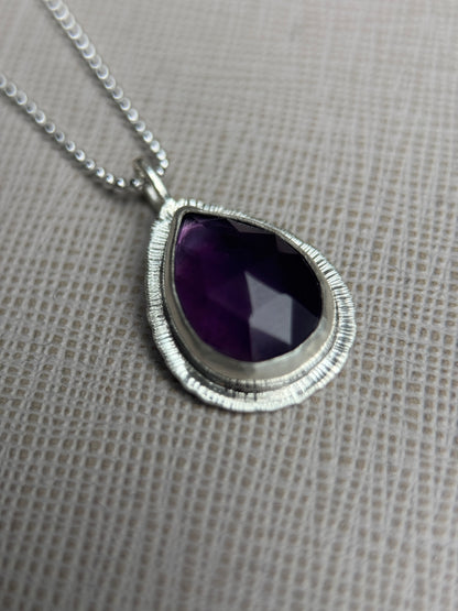 Rose cut Amethyst pendant