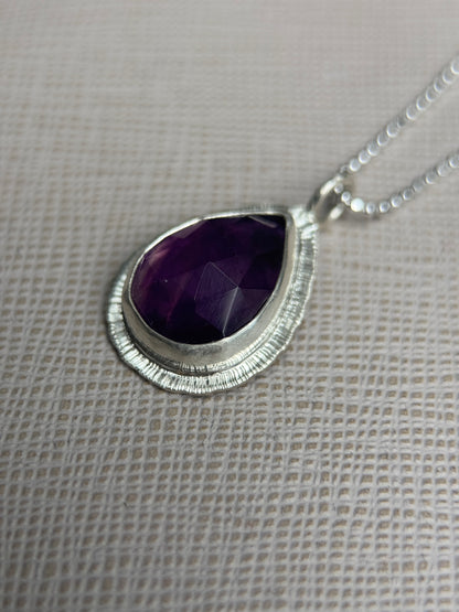 Rose cut Amethyst pendant
