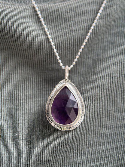 Rose cut Amethyst pendant