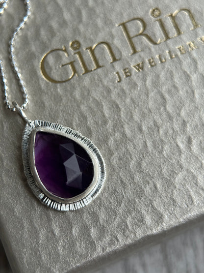 Rose cut Amethyst pendant