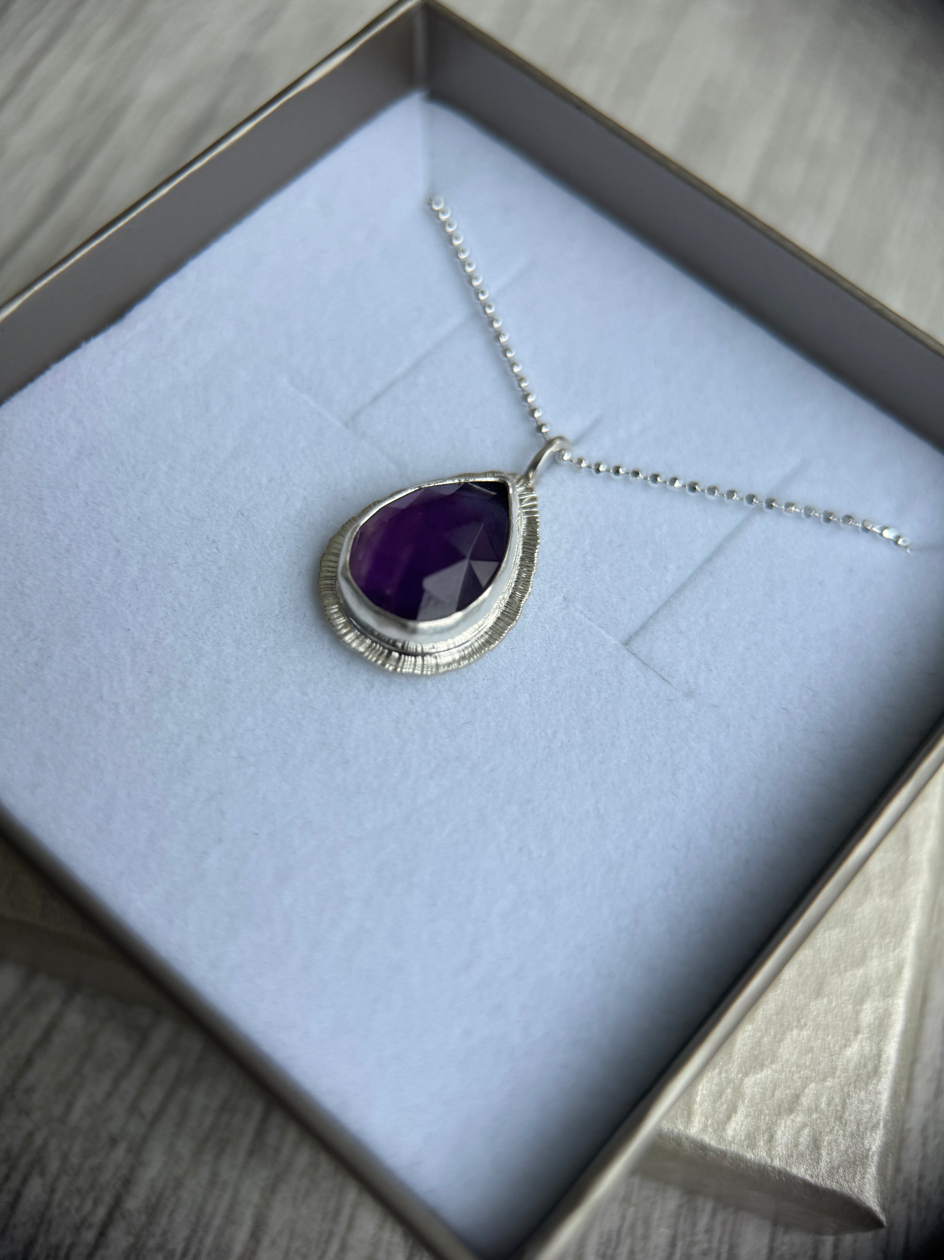 Rose cut Amethyst pendant