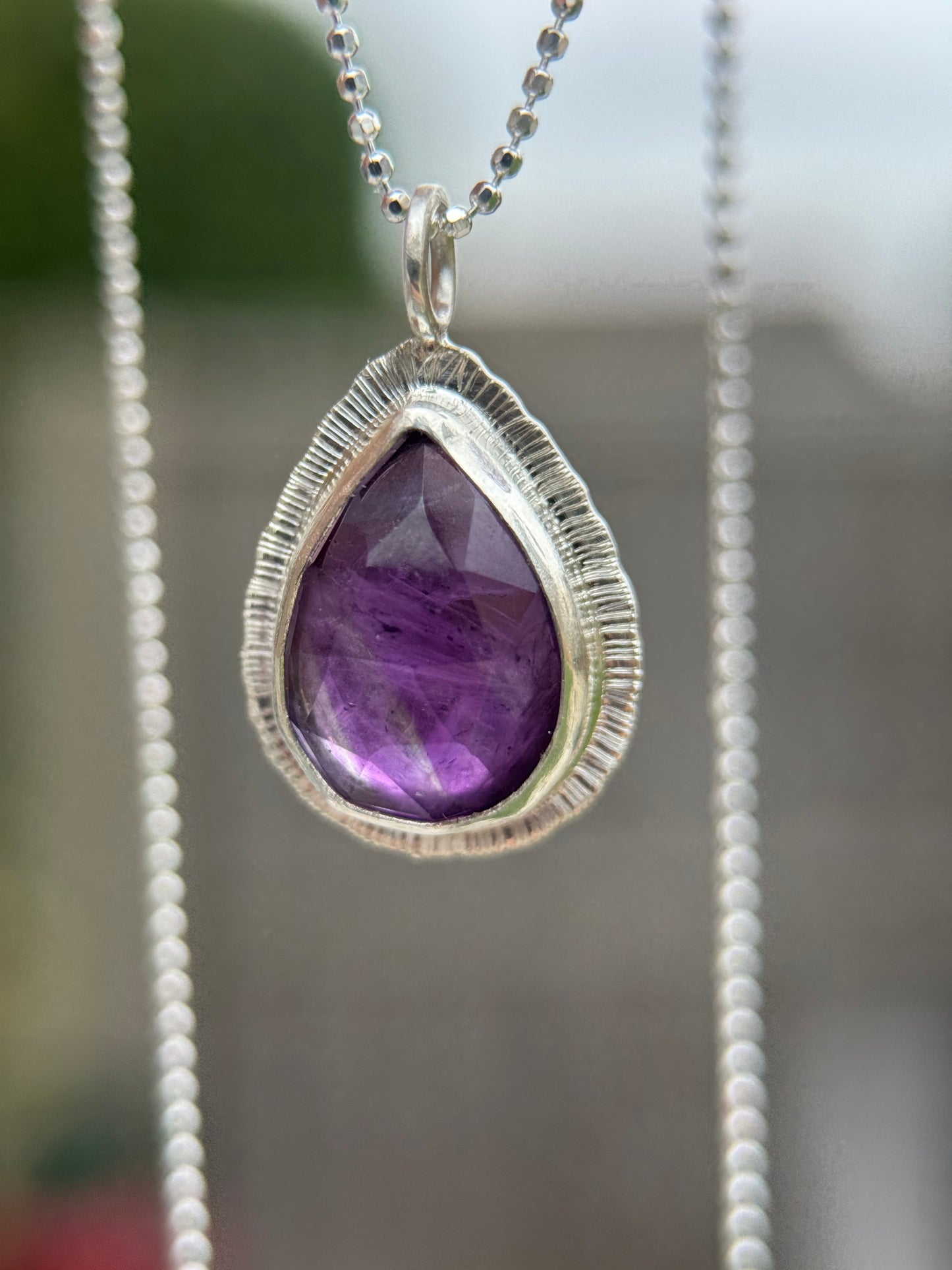 Rose cut Amethyst pendant