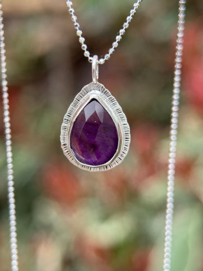 Rose cut Amethyst pendant