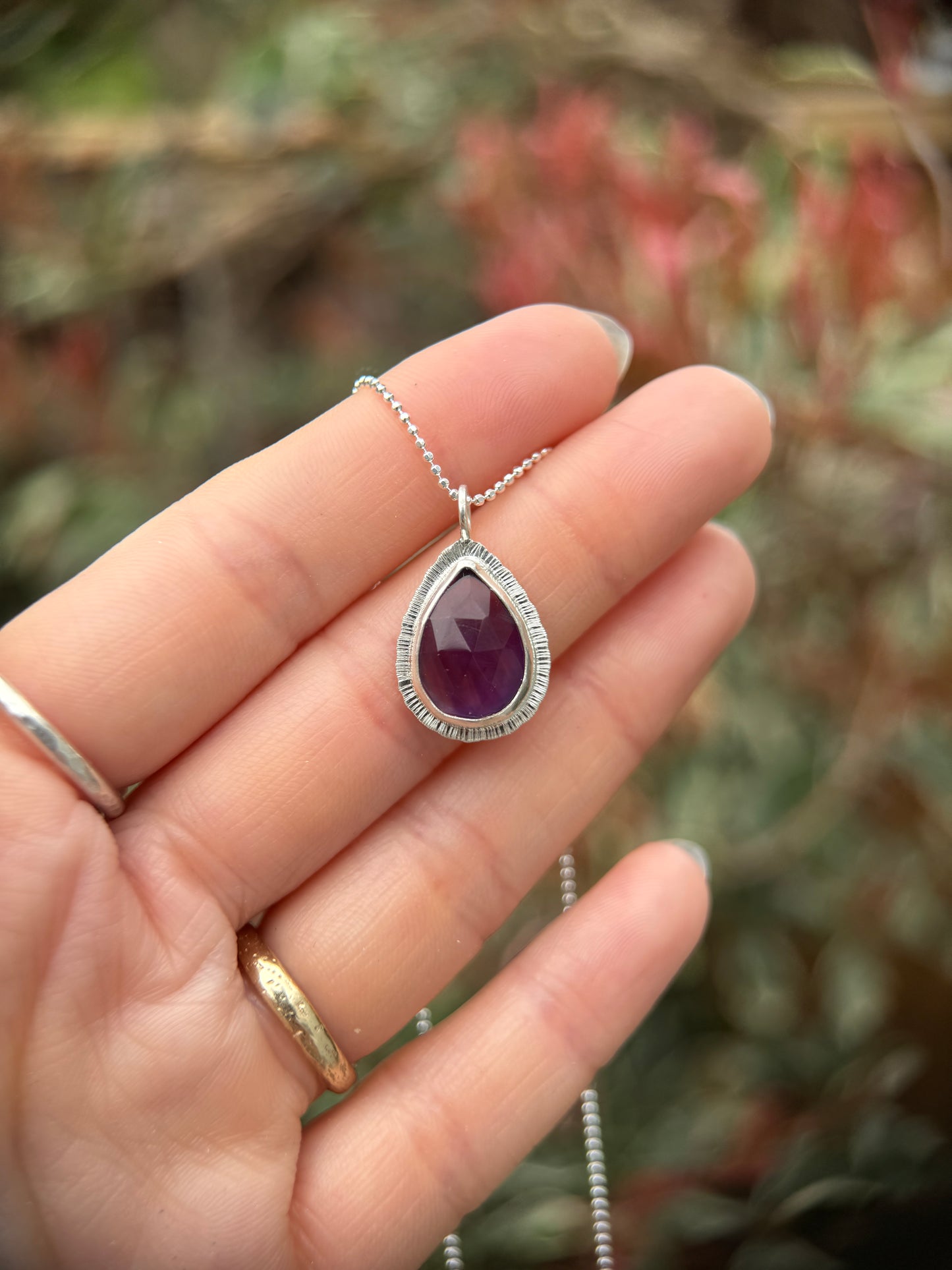 Rose cut Amethyst pendant