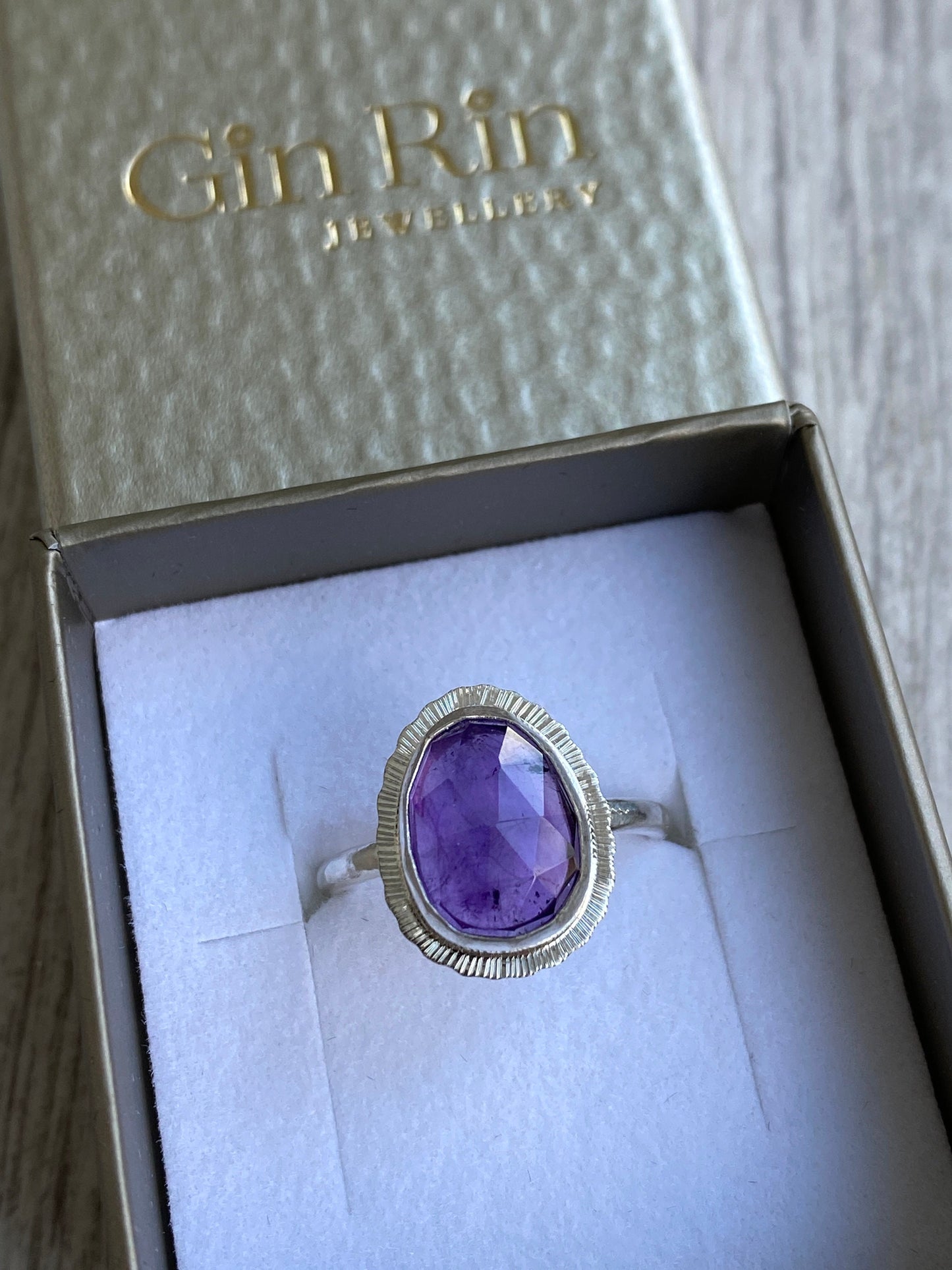 Rose cut Amethyst ring, natural gemstone ring, February birthstone ring, 6th wedding anniversary gift, protection ring, sobriety ring