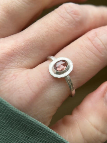 Rose cut Zircon ring