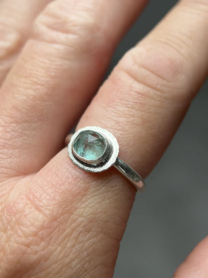 Rose cut Panjshir Emerald ring