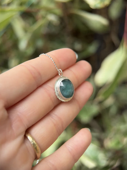 Rose cut Grandidierite pendant