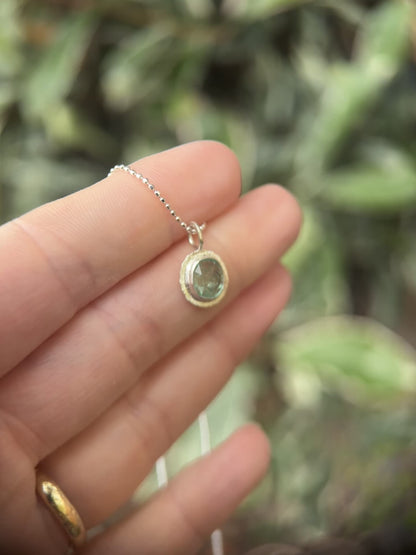 Rose cut Panjshir Emerald pendant
