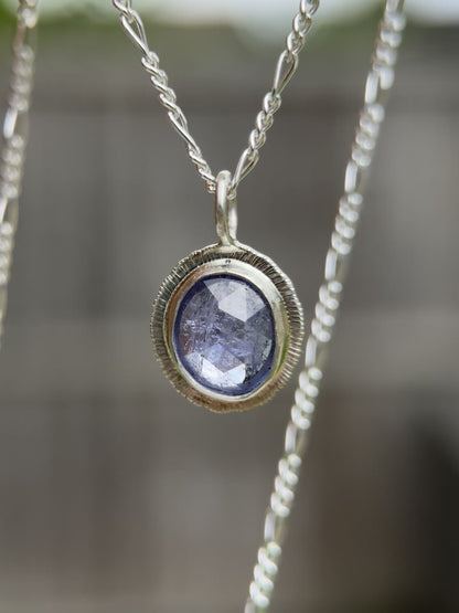 Rose cut Tanzanite pendant