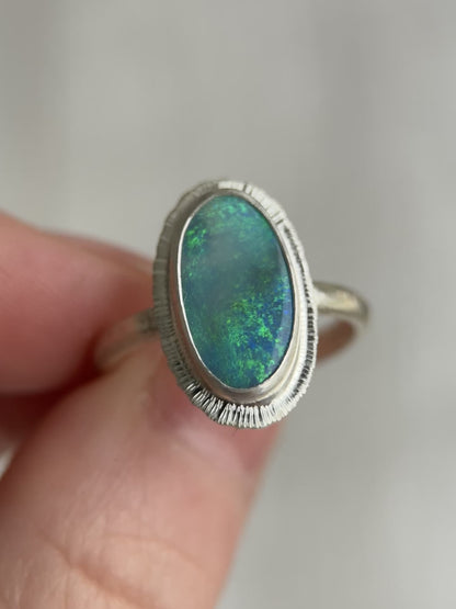 Australian solid Opal ring