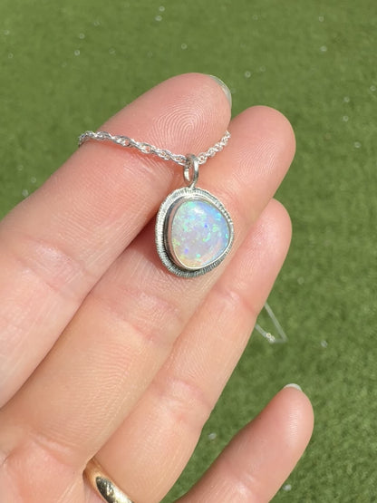 Australian Dark Crystal Opal Pendant