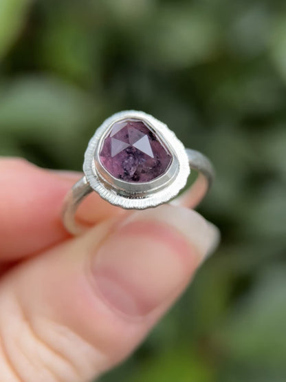 Rose cut Winza Sapphire ring