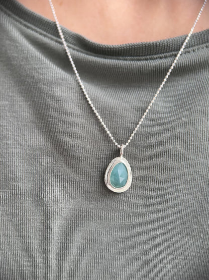 Rose cut Grandidierite pendant