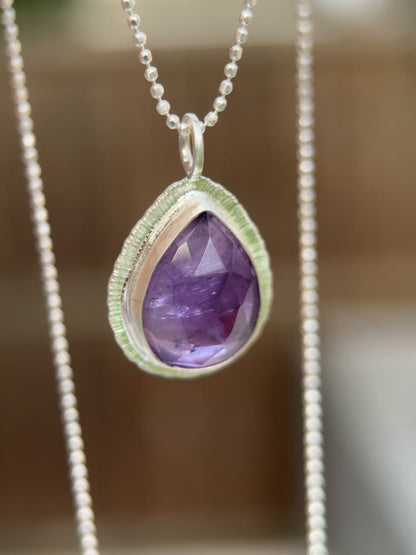 Rose cut Amethyst pendant