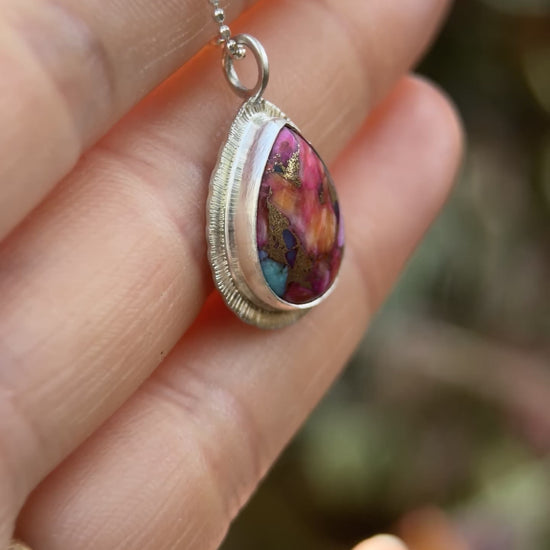 Spiny Oyster Copper Turquoise pendant
