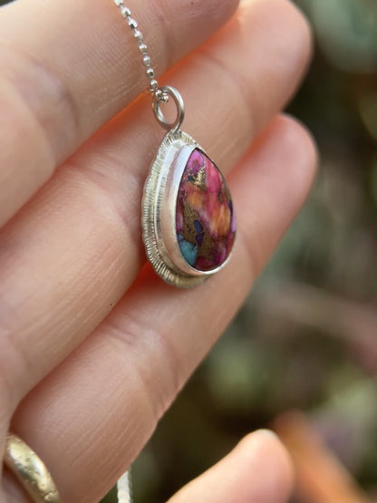 Spiny Oyster Copper Turquoise pendant